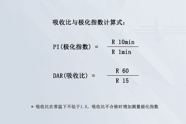 吸收比和极化指数计算